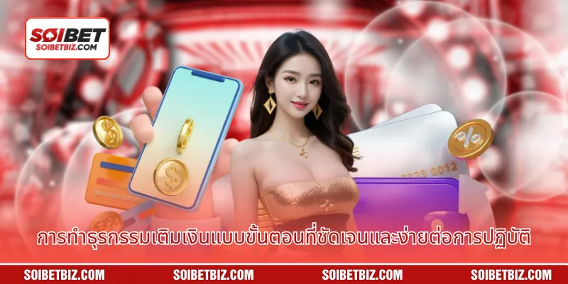 การทำธุรกรรมเติมเงินแบบขั้นตอนที่ชัดเจนและง่ายต่อการปฏิบัติ